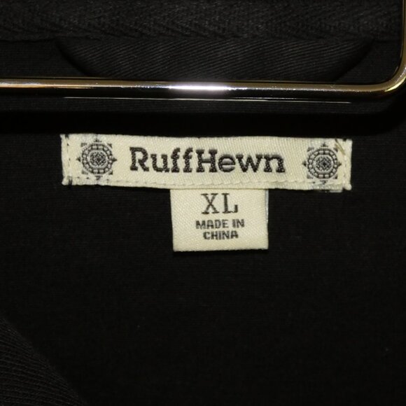NEW Ruff Hewn Black Asymmetrical Zip Jacket Misses size XL Slant Zip NWT - Picture 2 of 6